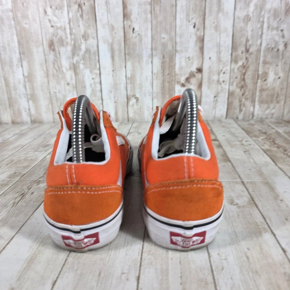 Vans Old‎ Skool Sneakers Orange Canvas Skate Shoes Women's Size 6.5